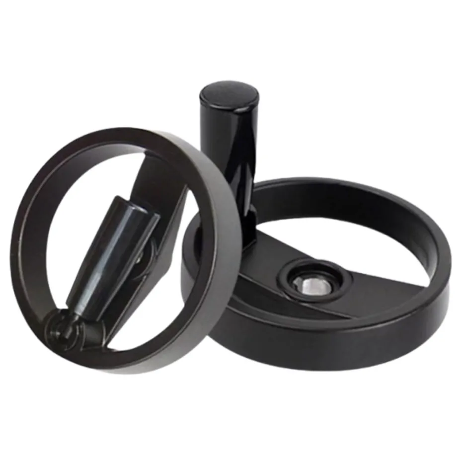 Aluminum alloy handwheel, circular foldable rubberwood handle, double width strip handwheel, machine grinder, rocking wheel, roc