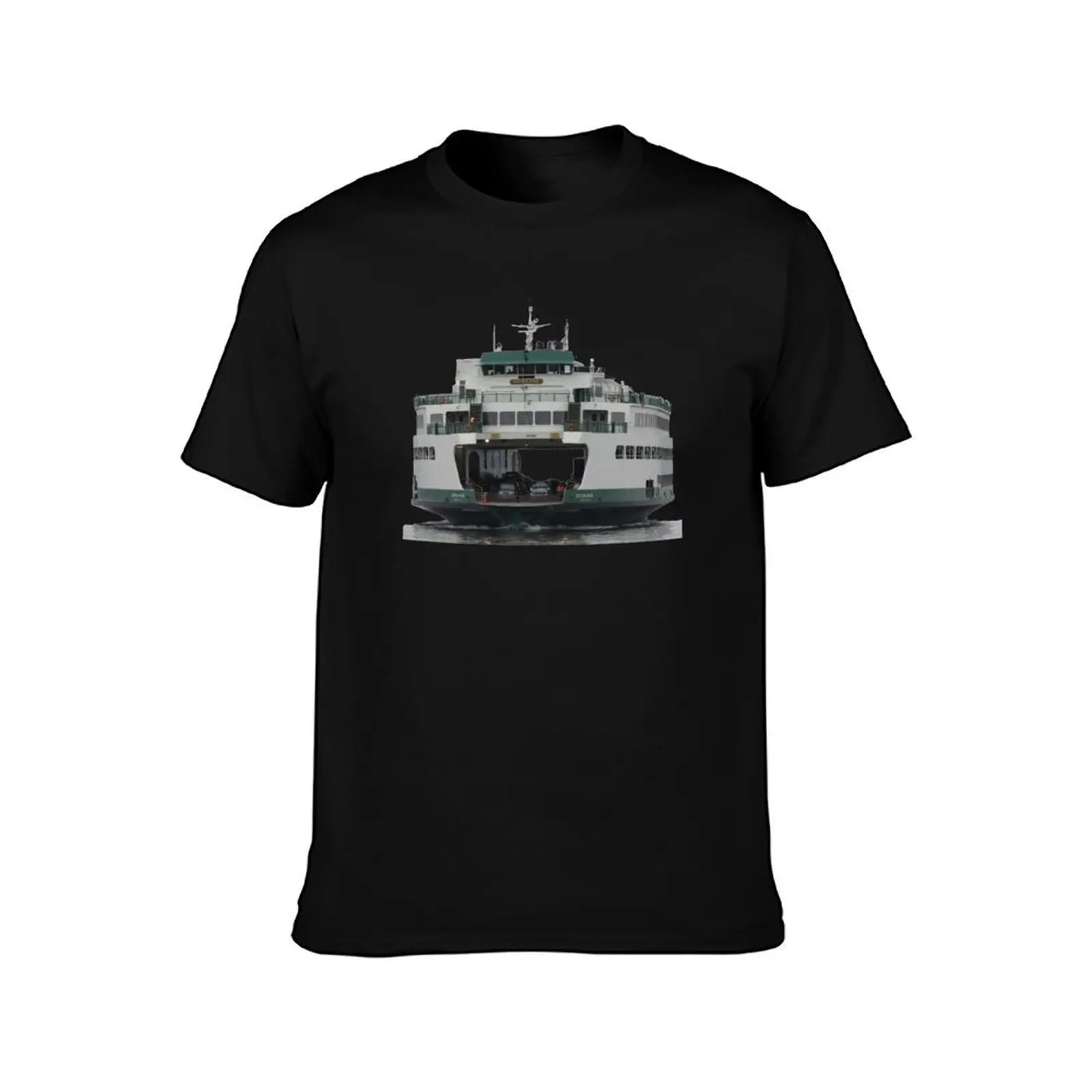 Washington State Ferry M/V Spokane arriving in Edmonds T-Shirt Plus Size Basic Short Sleeve Top T-Shirt
