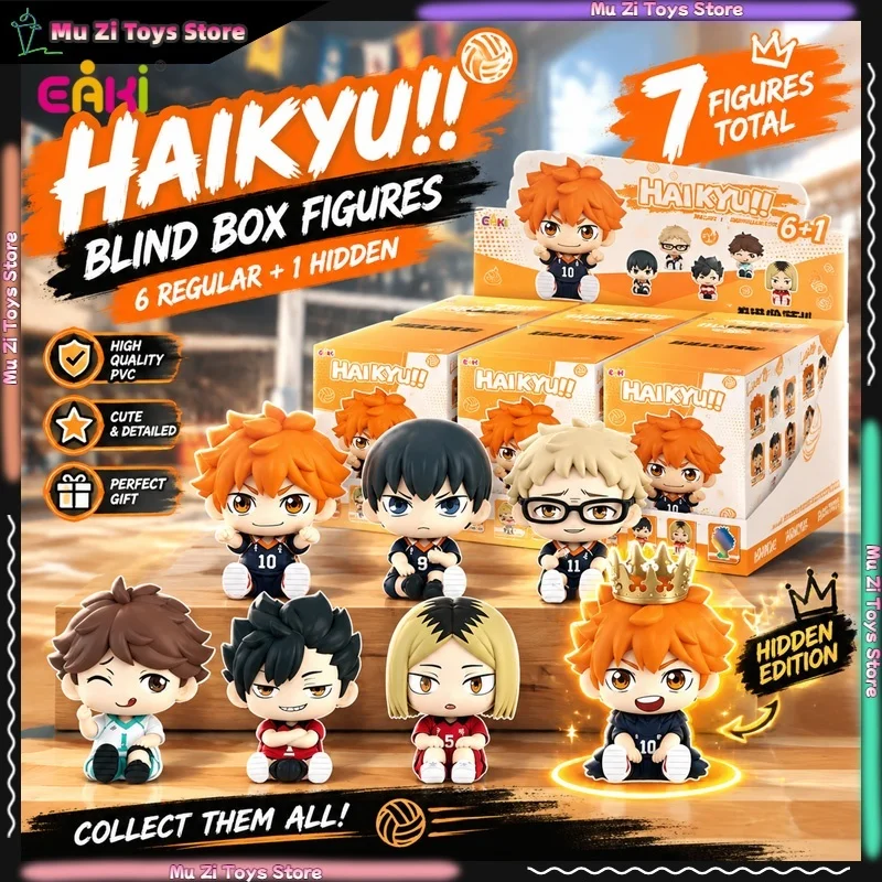 In Stock Genuine TOPTOY EAKI Haikyuu!! Waiting Moment Sit-Down Figure Blind Box Anime Collectible Model Toy Gift for Fans