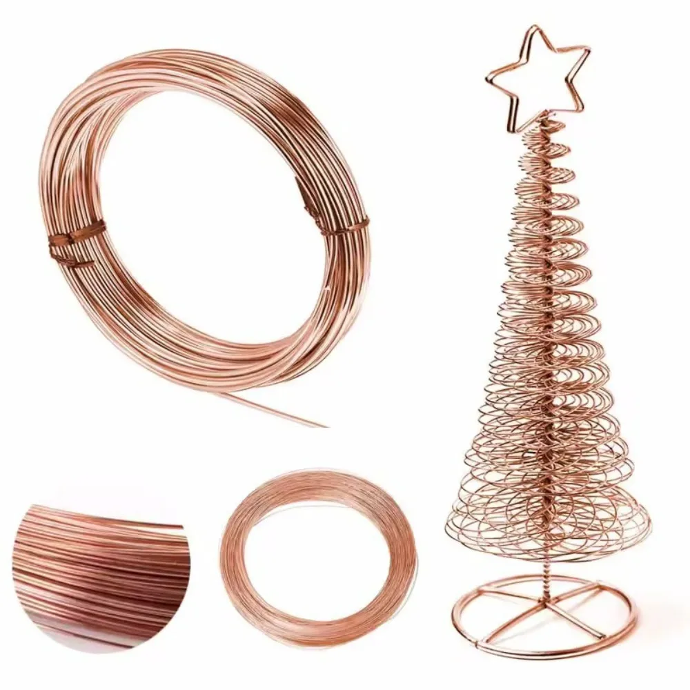 5M Copper Conductor Copper Wire Ultra-fine Soft Bare Copper Coil DIY Winding Craft Multipurpose Wire Cable Has Good Conductivity