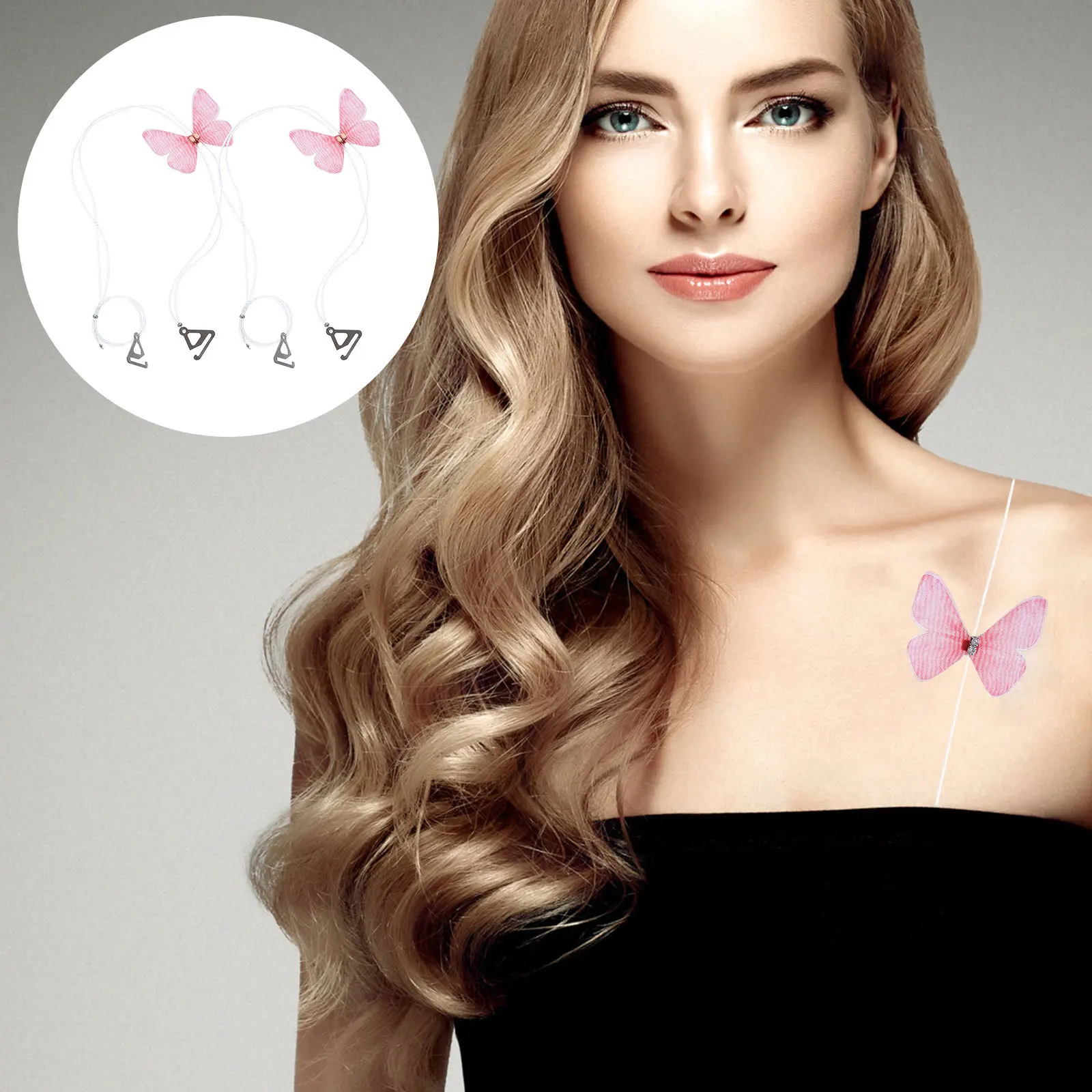 

1 Pair Invisible Shoulder Strap Transparent For Women Adjustable Underwear Sling Replacement Decor Accessory