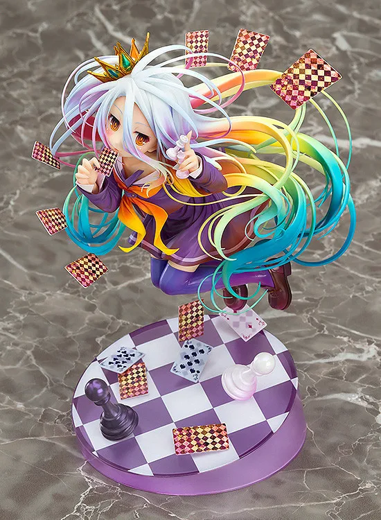 

No Game No Life Zero Shiro Anime Action Figure Desktop Model Ornaments Toys Home Decoration Birthday Gifts