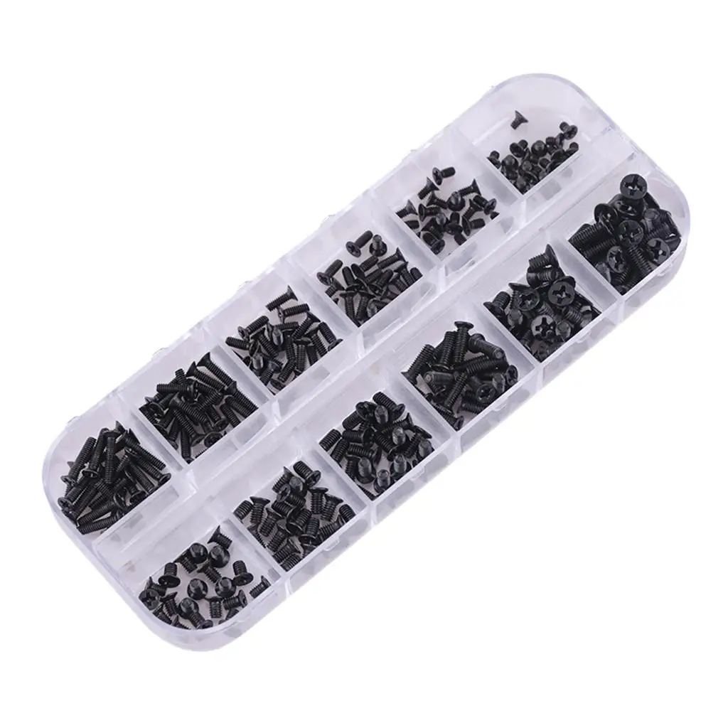 High Speed Steel 240pcs Computer DIY Screws Kit Assorted Standoffs Set for Universal Laptop Motherboard Build