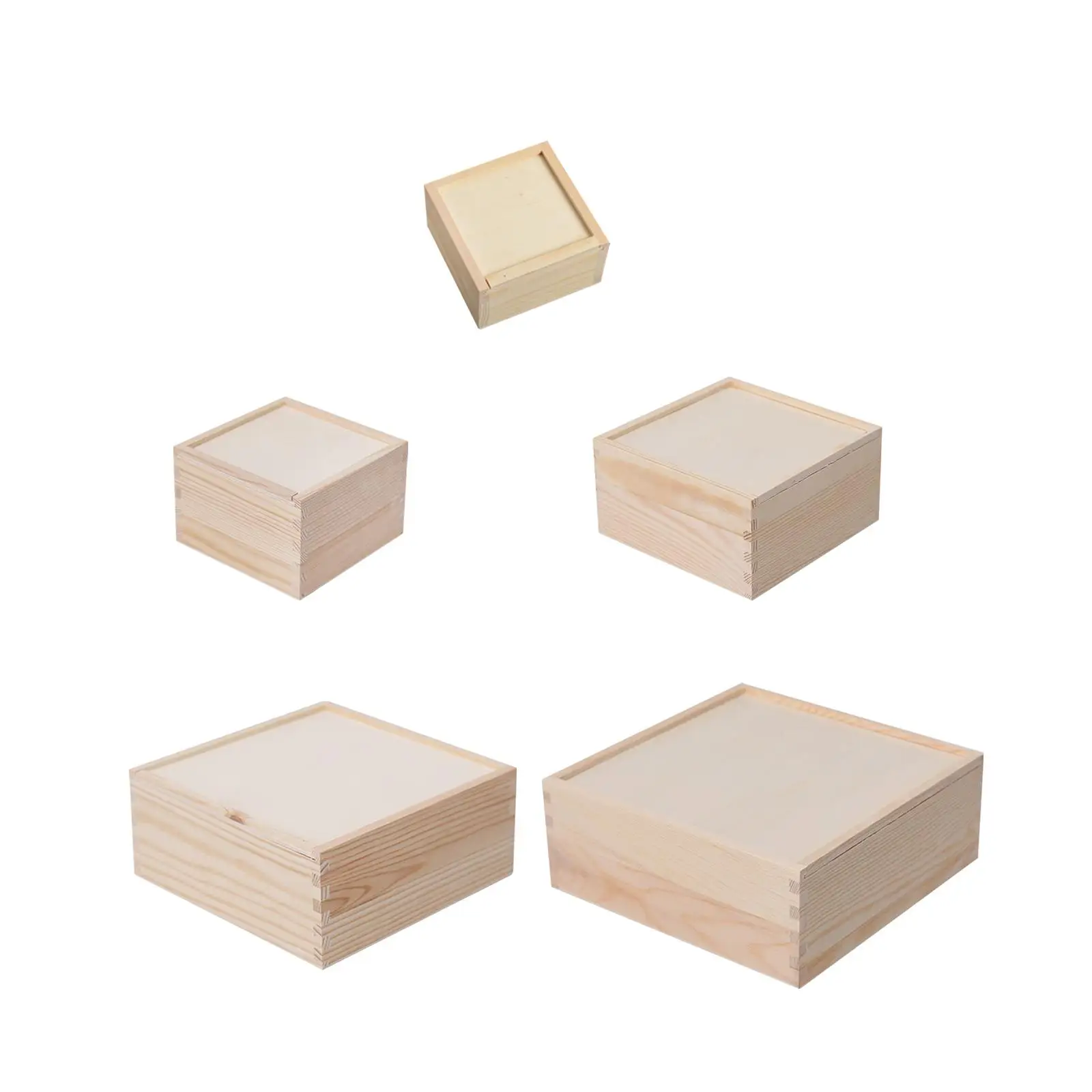 

Rustic Wooden Box for Weddings and Crafts Organizer for Cards and Gifts