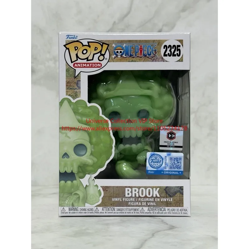 Figura Coleccionable de Vinilo Funko Pop One Piece Brook Ghost 2325 Chase Common Chalice, Exclusiva para Fanáticos del Anime