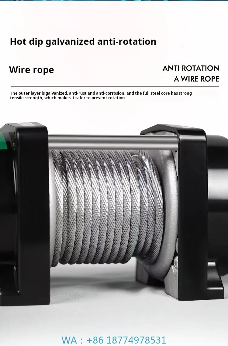

oat and 4x4 Steel Wire Rope 10m Lifting Height 3500lb 12V/24V Electric Car Winch with Remote Control for B
