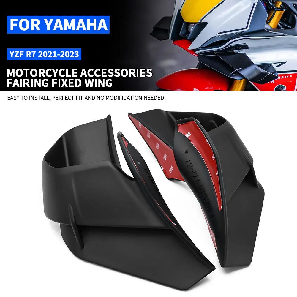 

YZFR7 For Yamaha YZF-R7 YZF R7 2021-2023 Front Fairing Winglets Aerodynamic Wing Cover Protection Guards Kit Cowl Fixed Wing