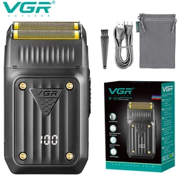 VGR Electric Shaver Professional Beard Razor Hair Trimmer Rechargeable Facial Shaving Barber Foil Bald Head Shaver For Men V-363
