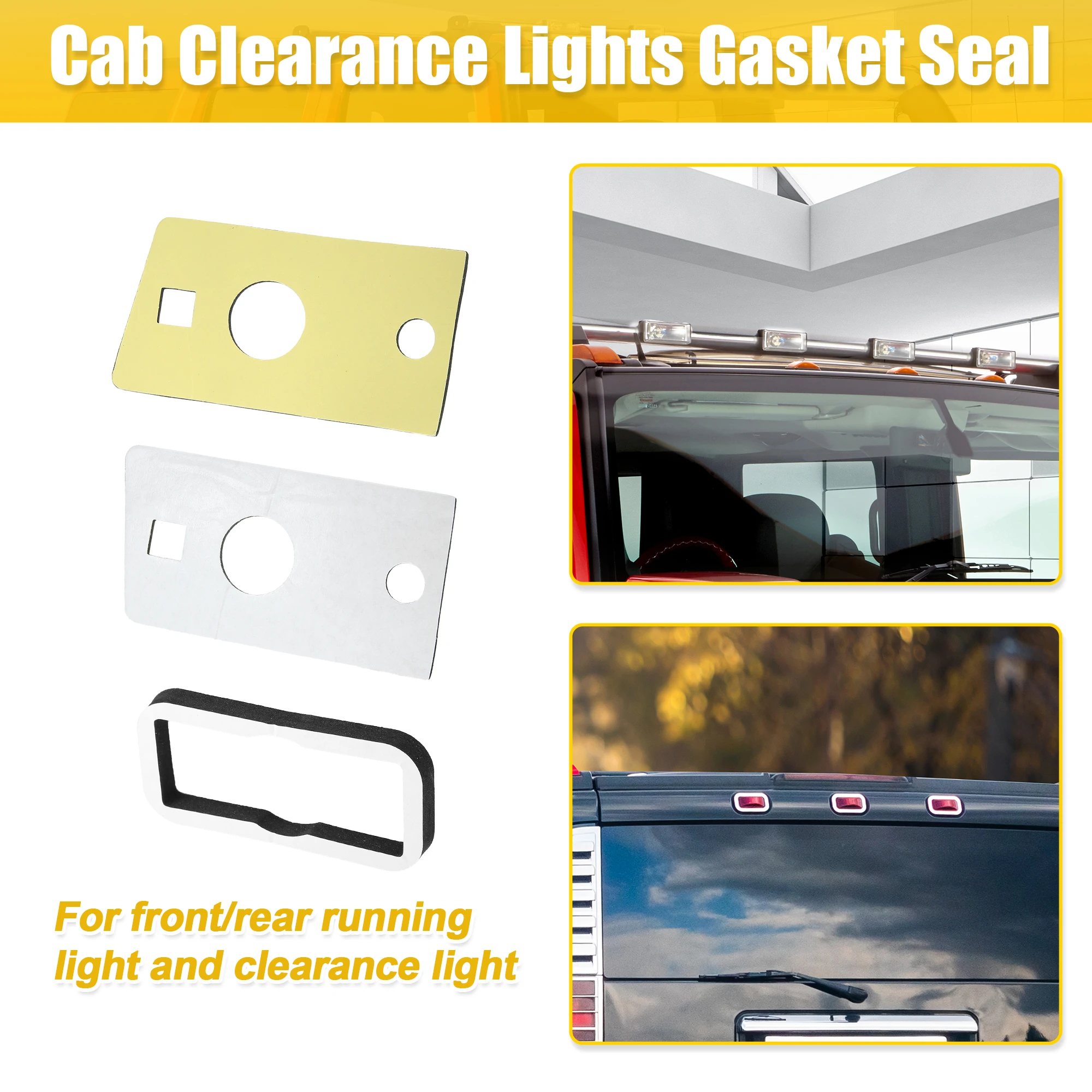 Motoforti 1 Set Roof Cab Marker Light Clearance Running Lamp Seal for Hummer H2 2003 2004 2005 2006 2007 2008 2009