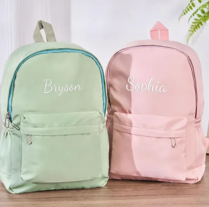 Embroidery Personalized Kids Backpack, Custom Kindergarten Toddler Gifts, Kids School Bag, Monogram Backpacks for Girls Boys