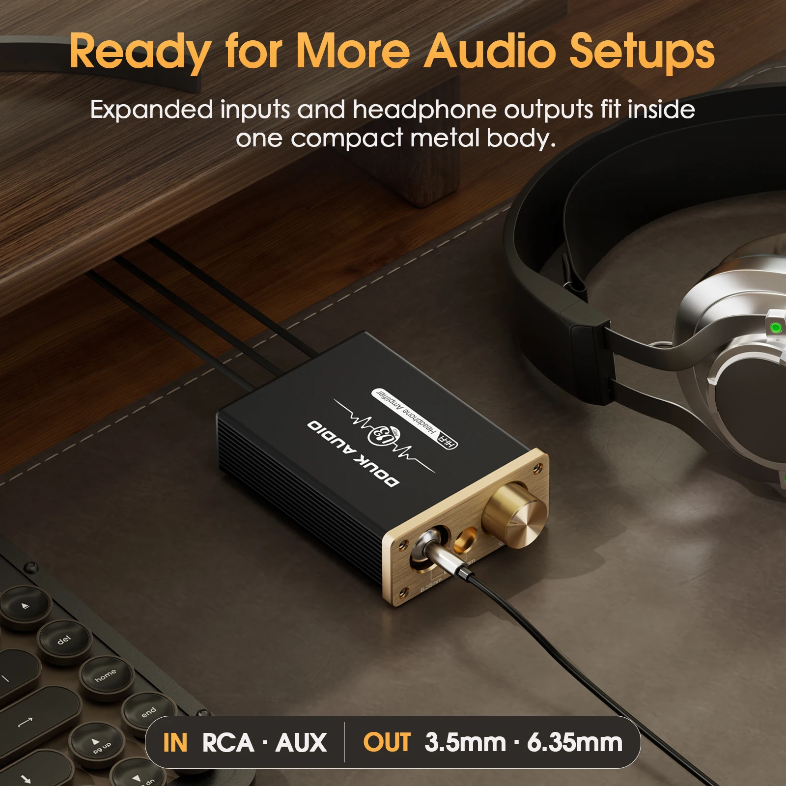 Nobsound U3PRO wzmacniacz słuchawkowy HiFi klasy A Mini wzmacniacz biurkowy do zestawów słuchawkowych DC5V — zdjęcie produktu 3