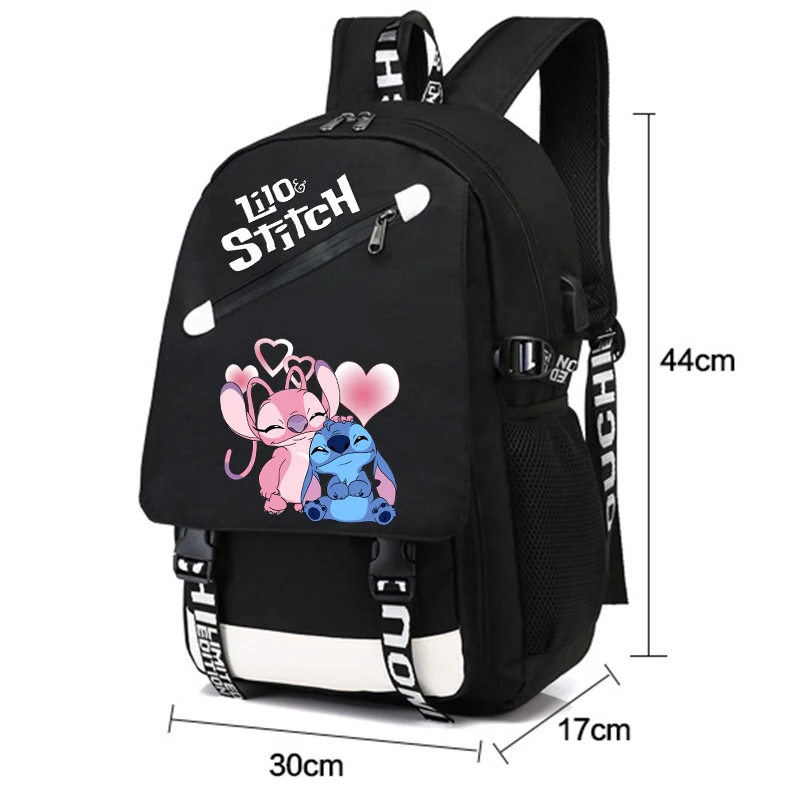 3 sztuk/zestaw Disney Lilo Stitch płócienny plecak z torebką piórnik dla dziewczynki chłopiec tornister powrót do szkoły Bookbag plecaki