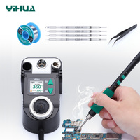 YIHUA 982-V Soldering Iron Station with C210 C245 Remote Control Handle Rapid Heating Temp Correction Mode