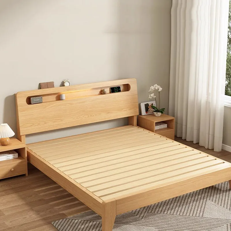 

Floor Bedroom Bed Queen Double Luxury Modern Girls Wooden Design Multifunctional Massage Bed Sleeping Muebles Home Furniture