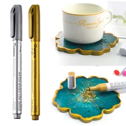 1/2/6x Metallic Permanent Marker Silicone Molds Epoxy Resin Making Kit Jewellery Acrylic Paint Marker for Drawing Art