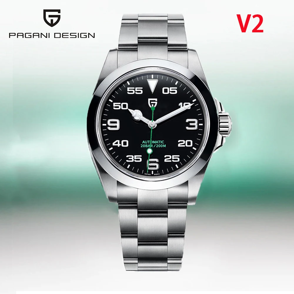 PAGANI DESIGN PD-1692V2 Men's Automatic Watch 40MM Stainless Steel Mechanical Watch Sapphire AR Coating 200m Waterproof Watch