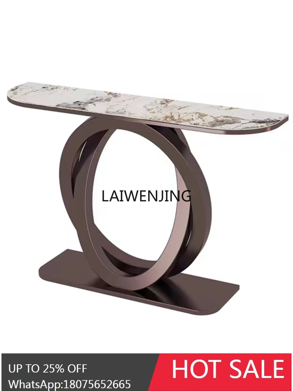 LY Entry Door Slate Entrance Table Light Luxury Side Table Cabinet Entrance Table Luxury Atmospheric Craftsmanship