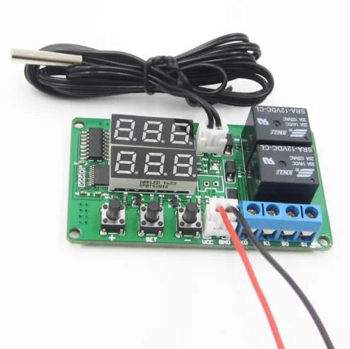 12V Digital Thermometer Temperature Controller Dual Relay Alarm Air Regulator diy electronics