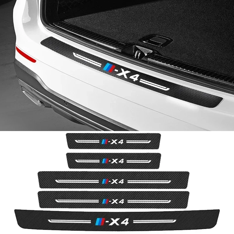 NEW for BMW X4 Logo 2026 2025 2024 2023 2022 2021 2019 Car Door Sill Scuff Plate Rear Trunk Bumper Protective Guard Sticker