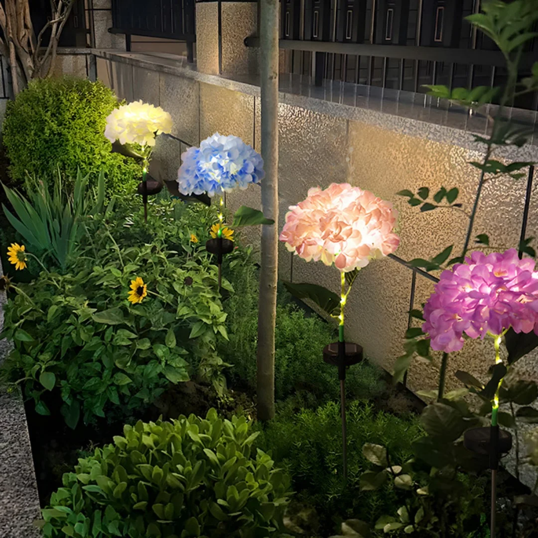 

Hydrangea Flower Lamp LED Solar Simulation Ground Flower Lights Outdoor Garden Decoration Lamp Villa Yard Lamp Lawn Lamps