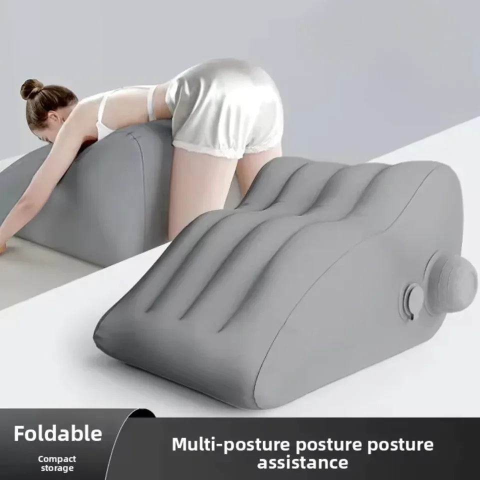 Inflatable Travel Bolster Soft Cushion Position Wedge Pillow for Bed Sleeping Prone Auxiliary Pad for Bedroom And Deck Chair