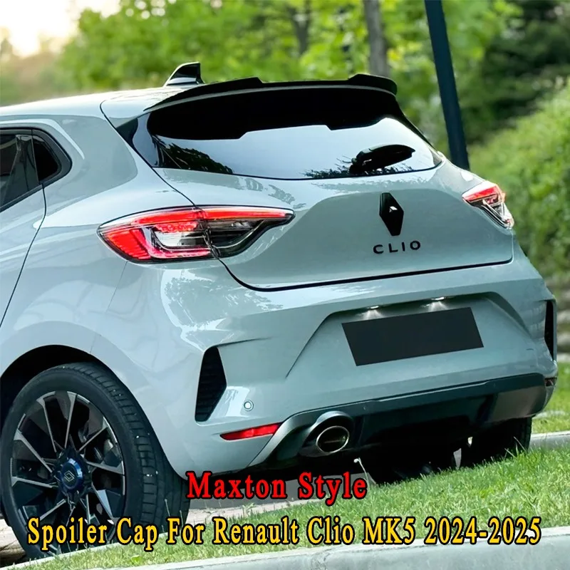 ماكستون نمط الخلفية سبويلر كاب لرينو كليو MK5 LCI 2023-2025 سيارة الخلفي جذع سقف الشفاه سبويلر الفاصل الجناح ضبط بوديكيت