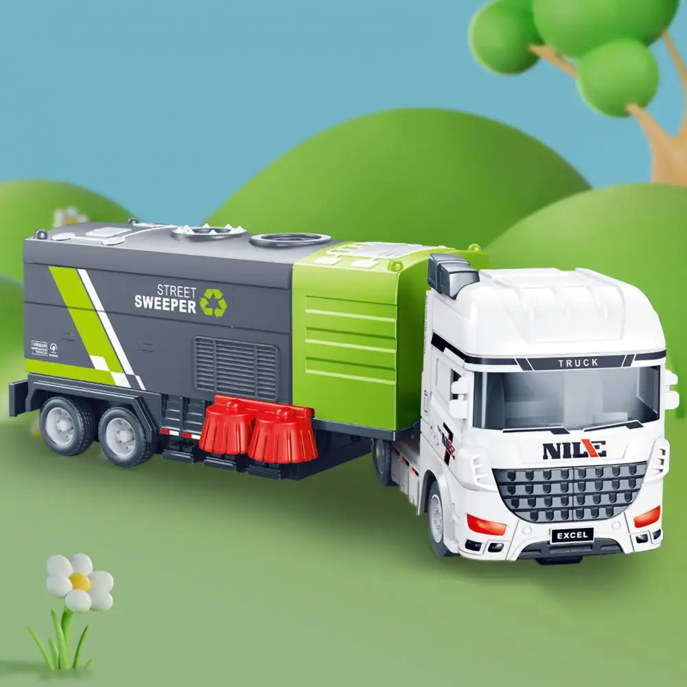 Urban Sanitation Truck Garbage Truck Toy Realistic Sanitation Truck Toy Garbage Dump Water Forward Vehicle Model for Kids No