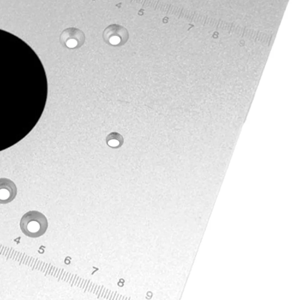 Aluminum Alloy Router Table Insert Plate High Precision 85x85mm 70x60mm Hole Spacing Aluminum Alloy Insert Plate 2 in 1 Design