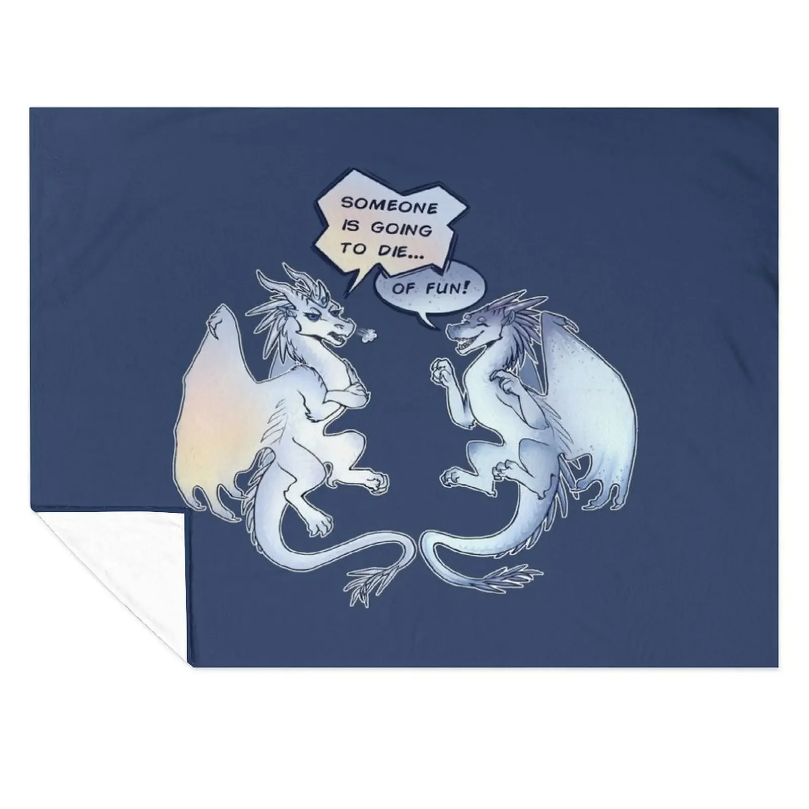 

Wings of Fire - Snowfall and Lynx - Someone is going to Die of Fun Throw Blanket Bed Sofa Quilt Decoratives Blankets