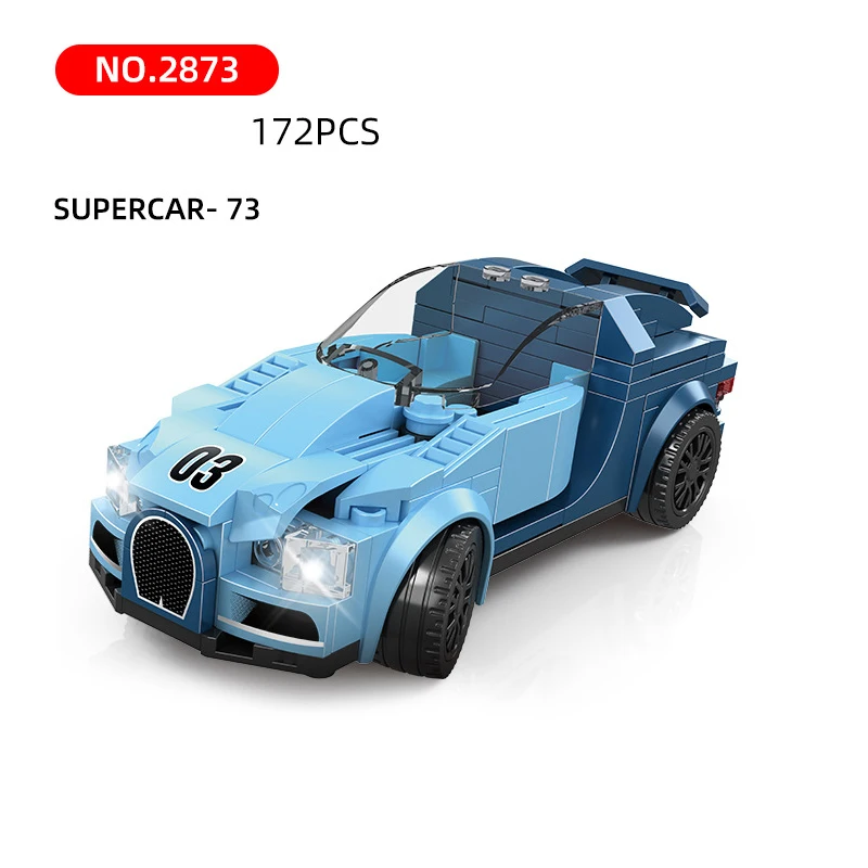 Speed Champion France Supercar Building Block Bugattis Chiron Super Sport Car Vehicle Construction Brick Toy Collection For Gift