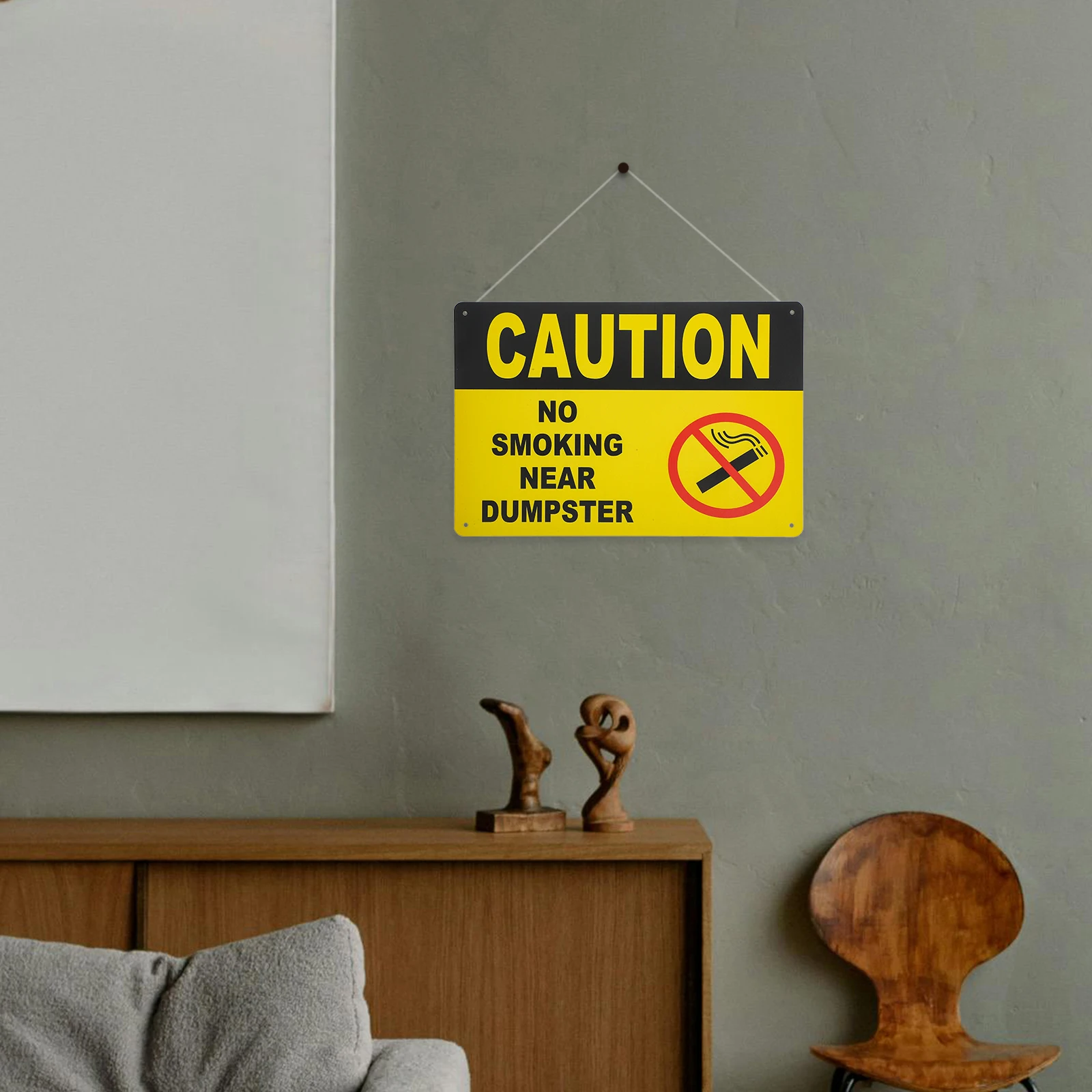 

No Smoking Warning Non-Smoking Smoke Prohibition Caution Sign Public Safety Wall Sign Outdoor Indoor Use Sturdy Wall