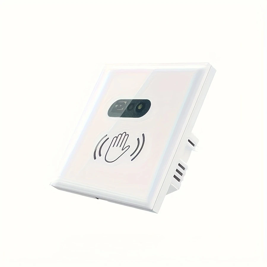 COLOROCK 1pc Wandlichtschakelaar Infrarood IR-sensor Geen aanraking nodig EU UK 220V 110V Glazen schermpaneel Elektrische aan-uit-lamp