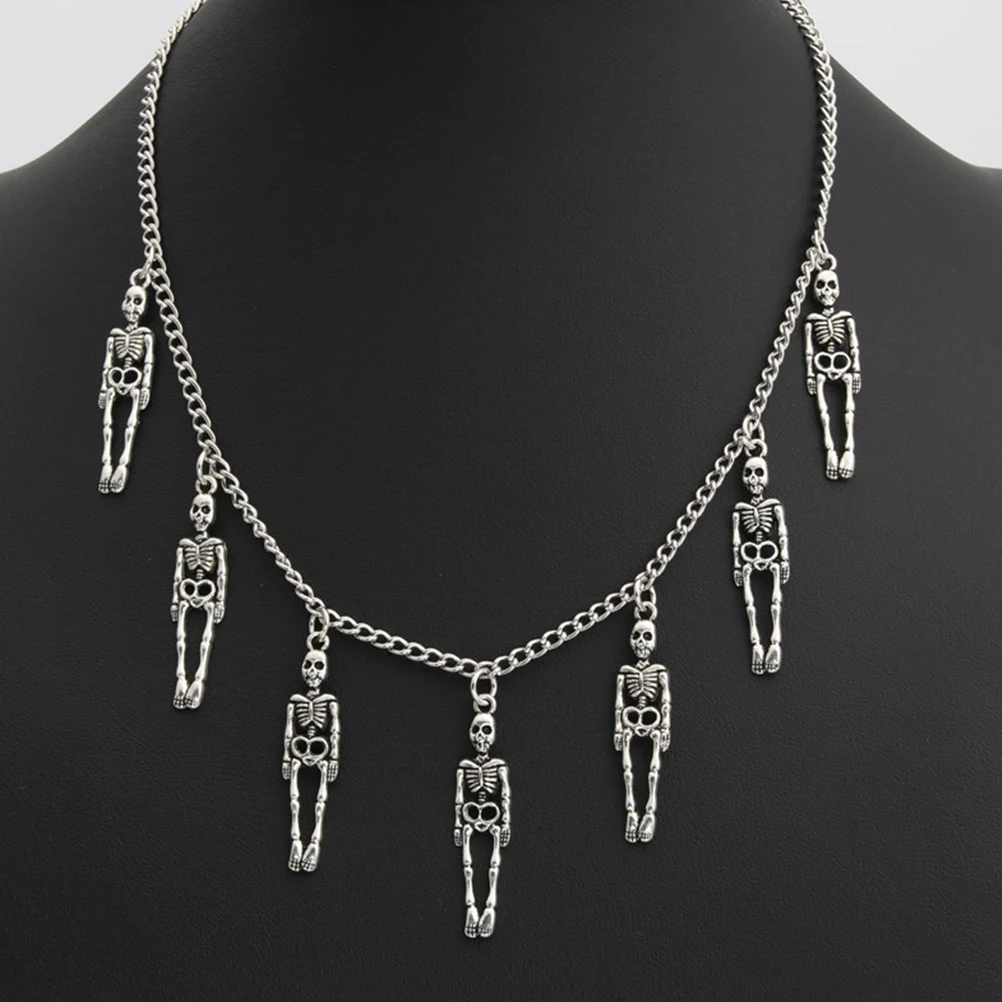 

Gothic Punk Pendant Necklace Fine Workmanship Thick Alloy Chain for Women Girls Elegant Jewelry Gift Girls Necklace