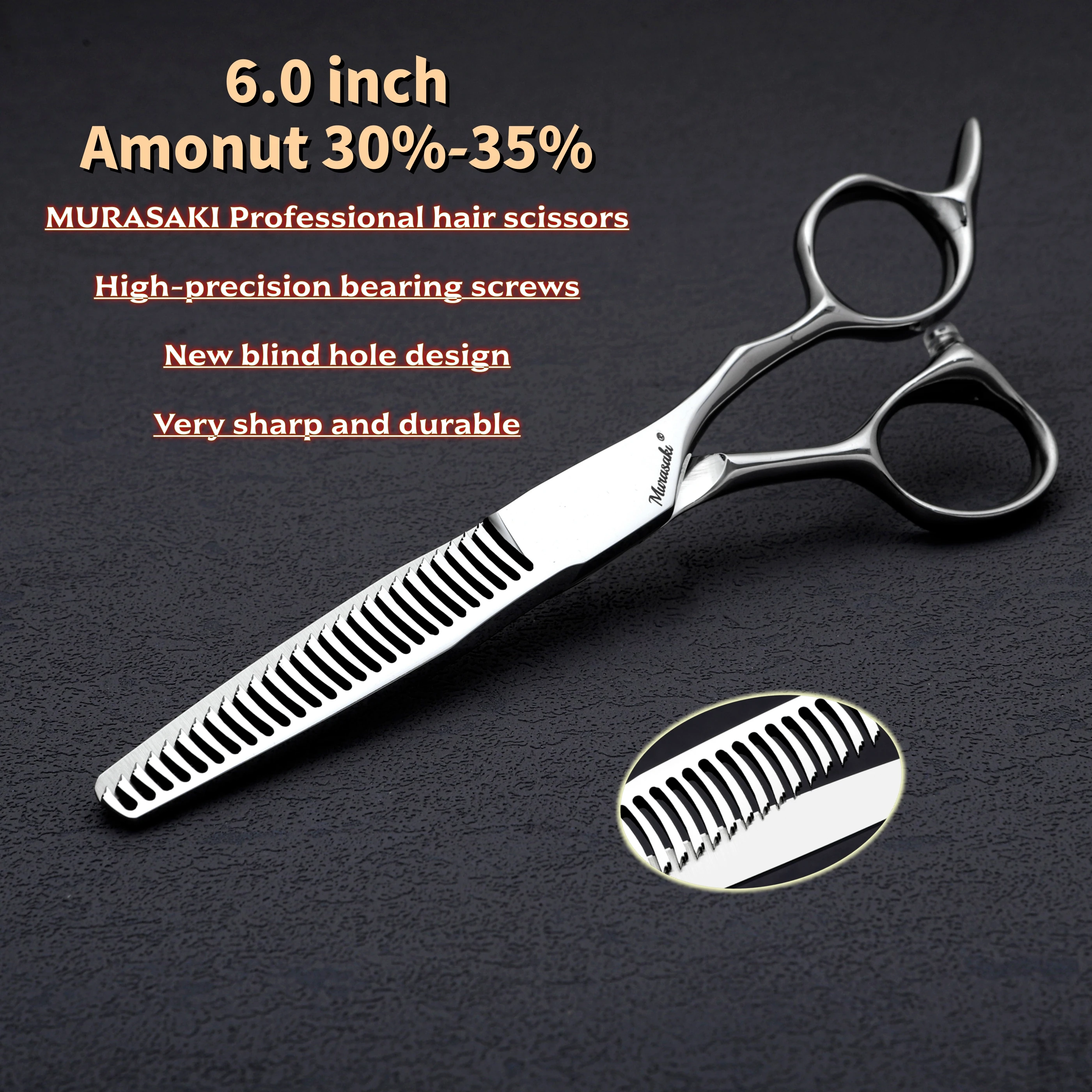 MURASAKI Professionelle Friseurschere, 6,0 bis 6,8 Zoll VG10 Stahl Haarschneideschere, Hochwertige Friseursalon-Accessoires – Detail 16