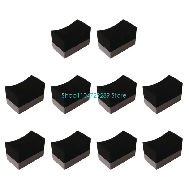 D8KE Car Corner Cleaning Sponge 10 Pack, Curved Detailing Block for Dashboard Trim, Air Outlet Cleaning, Door Handles, Dry or