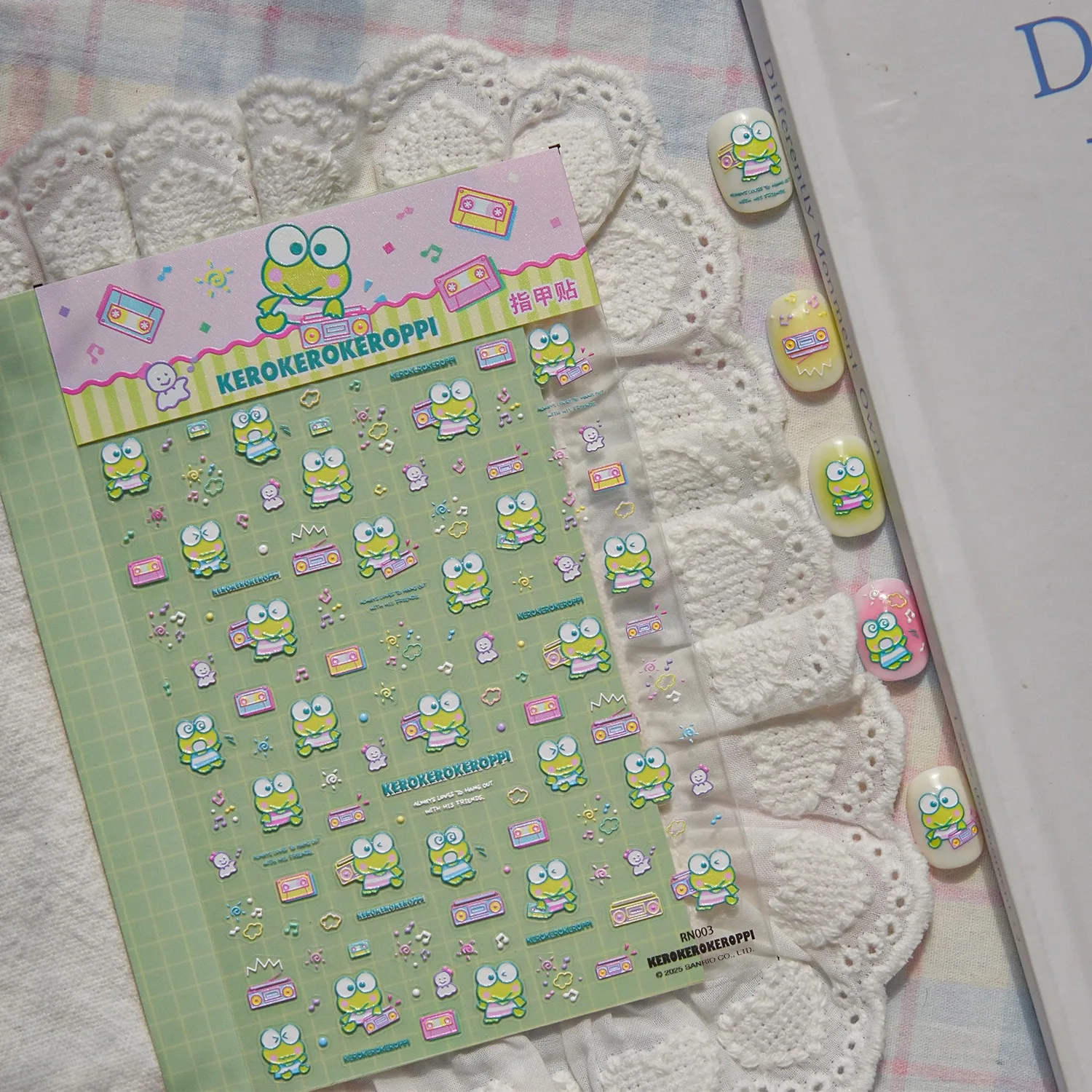 سانريو ملصق مسمار الفن لوازم لطيف كورومي مرحبا كيتي ميلودي سينامورول الكرتون 5D ملصقات الأظافر مسمار الفن الملحقات #6