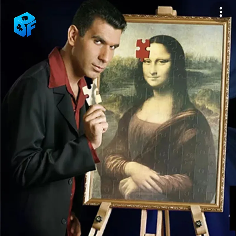 

Mona Lisa 2 Magic Puzzle Magic Tricks Stage Magic Mentalism Magia,Classic Magie Toys,Joke,Gadget,Gimmick