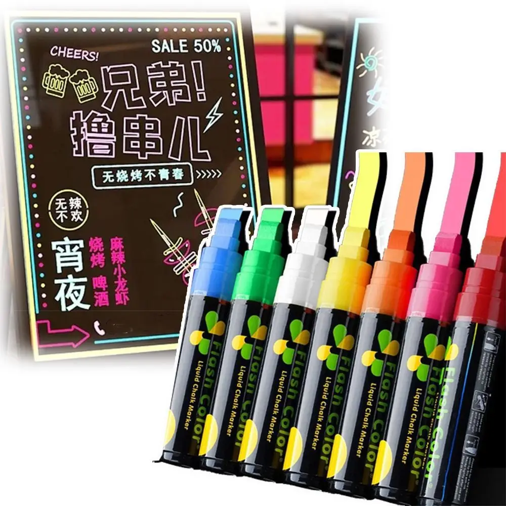 

6/10mm Color Pen Water-based Erasable Billboard Special Pens Highlighter Fluorescent