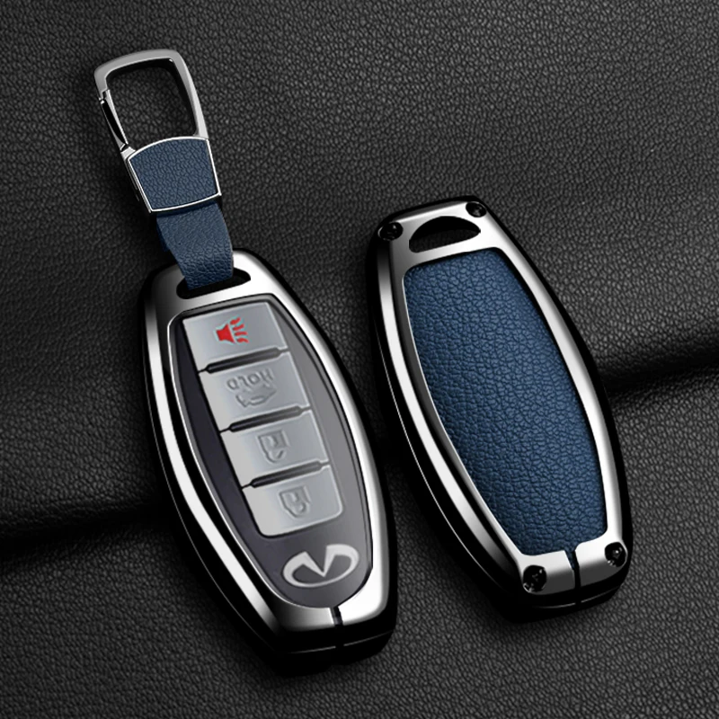 Car Key Fob Case Cover For Infiniti G25 G35 G37 Q40 Q50 Q60 Q70 Q80 QX50 QX56 QX60 QX70 QX80 EX35 FX35 FX45 M35 M37 M45 M56 JX35 view 2