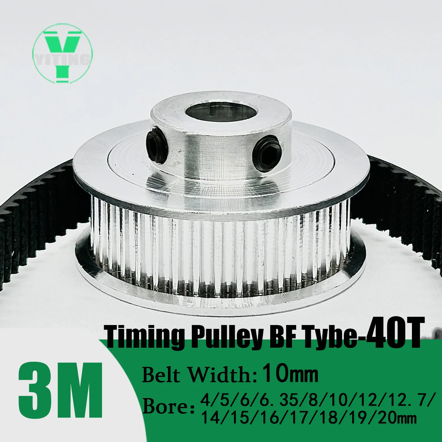 HTD3M 40T 120Teeth Timing Pulley Belt Set Belt Width 10mm Bore 4~20mm Reduction 3:1 Deceleration 3M Pulley Kit Synchronous Wheel