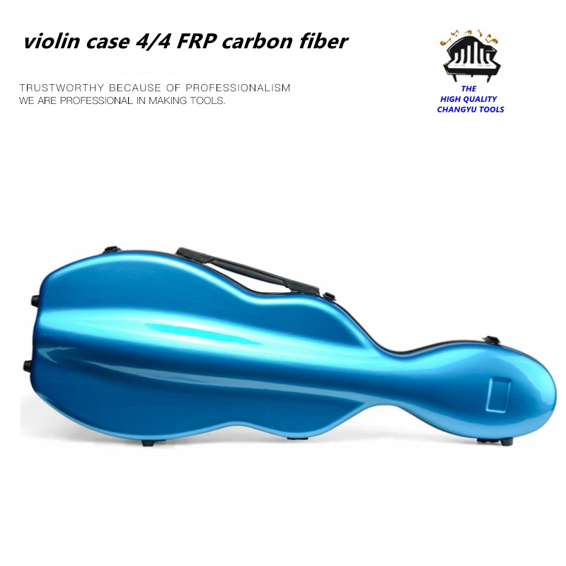 

High quality violin case 4/4 FRP carbon fiber blue Shape gourd Fashion style violin parts violin accessories