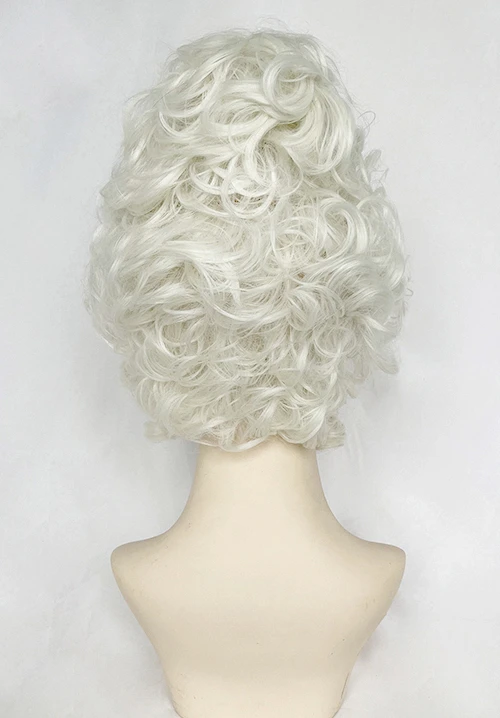 Marie Antoinette Cosplay Wigs Princess Medium Length Curly Heat Resistant Synthetic Hair Wig