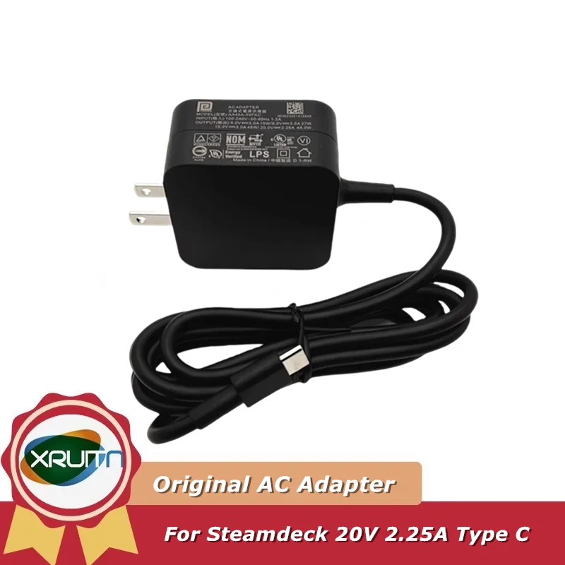 

Original AA45A-59FKC 20V 2.25A 45W USB-C Type C AC Adapter Charger For Steam Deck Power Supply AA45A-59FKD W20-045N1A US Plug