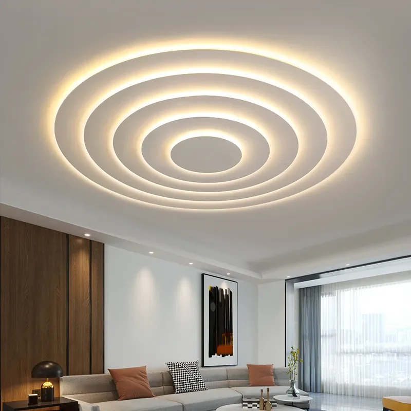 Modern Ceiling Chandelier Lights for Living Room Nordic Bedroom Dining Room LED Ceiling Lamps Round Minimalist Design Chandelier