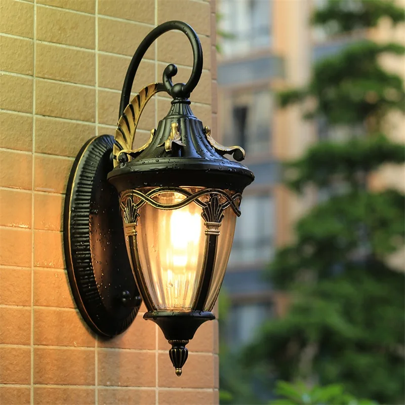 BERTH Outdoor Wall Lamp Classical Light Retro LED Sconces Waterproof for Home Decoration