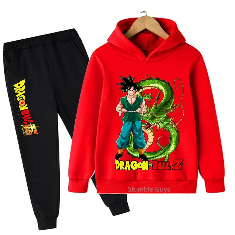 Herbst Mode Lässige Anime Jungen Kleidung Mädchen Dragon Ball Hoodie Set Kinder Goku Sweatshirts Trainingsanzug ​