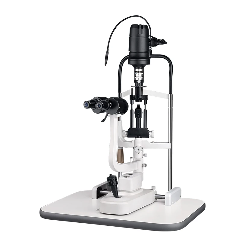 China Cheapest LED Halogen Light 2 Magnification Ophthalmology Slit Lamp Microscope