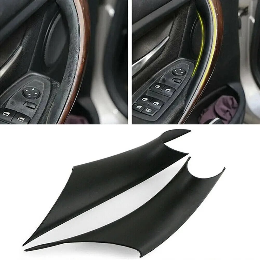 4X Carbon Fiber Matte Black Interior Door Handle Panel Cover For BMW 3 4 Series M3 M4 2012-2018 F30 F31 F32 F33 F34 F36 F80 F82