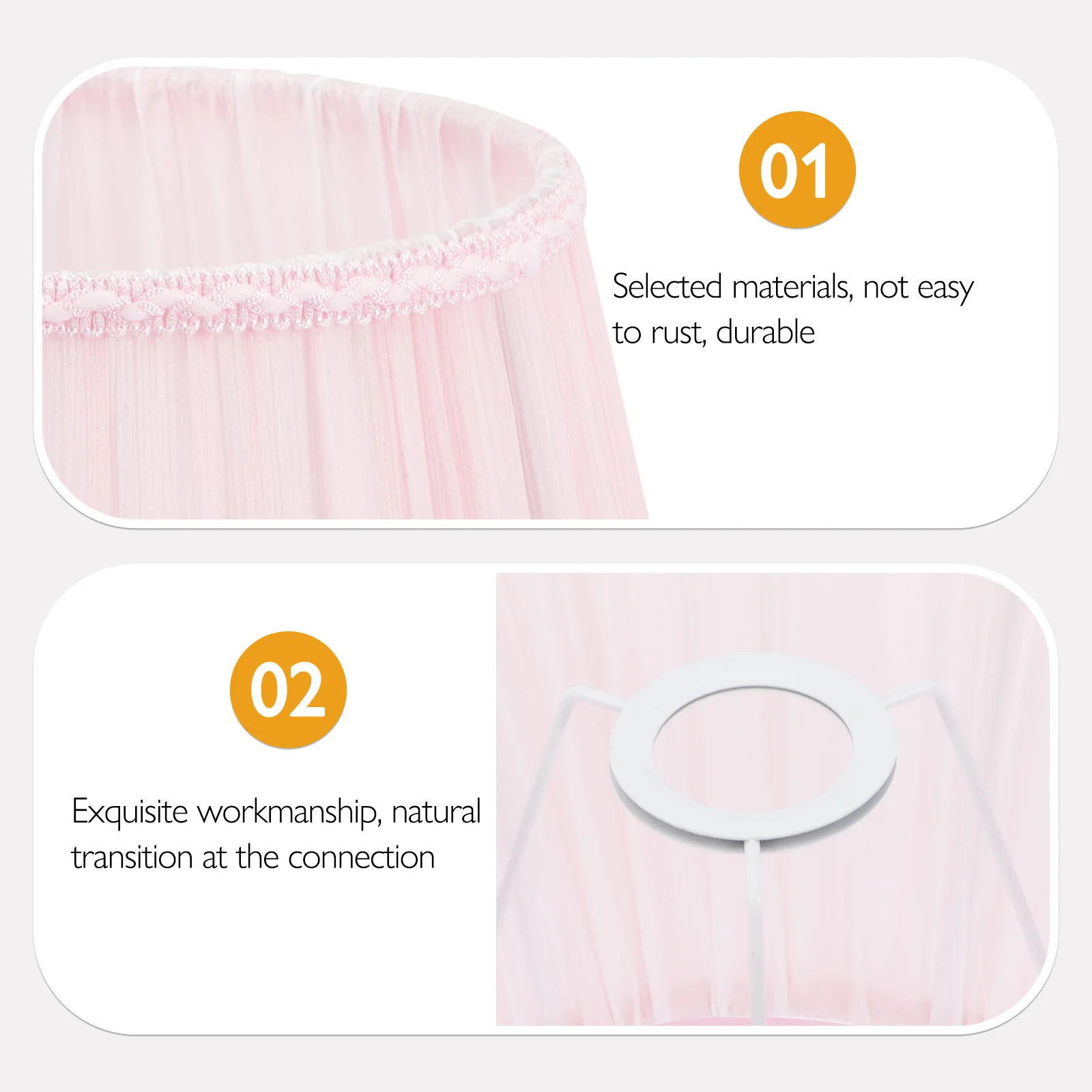 

Абажур для бочки, ткань, плиссированная саржевая текстура, прочный железный кронштейн для настольной настольной лампы, крышка для внутреннего освещения, абажур для барабана