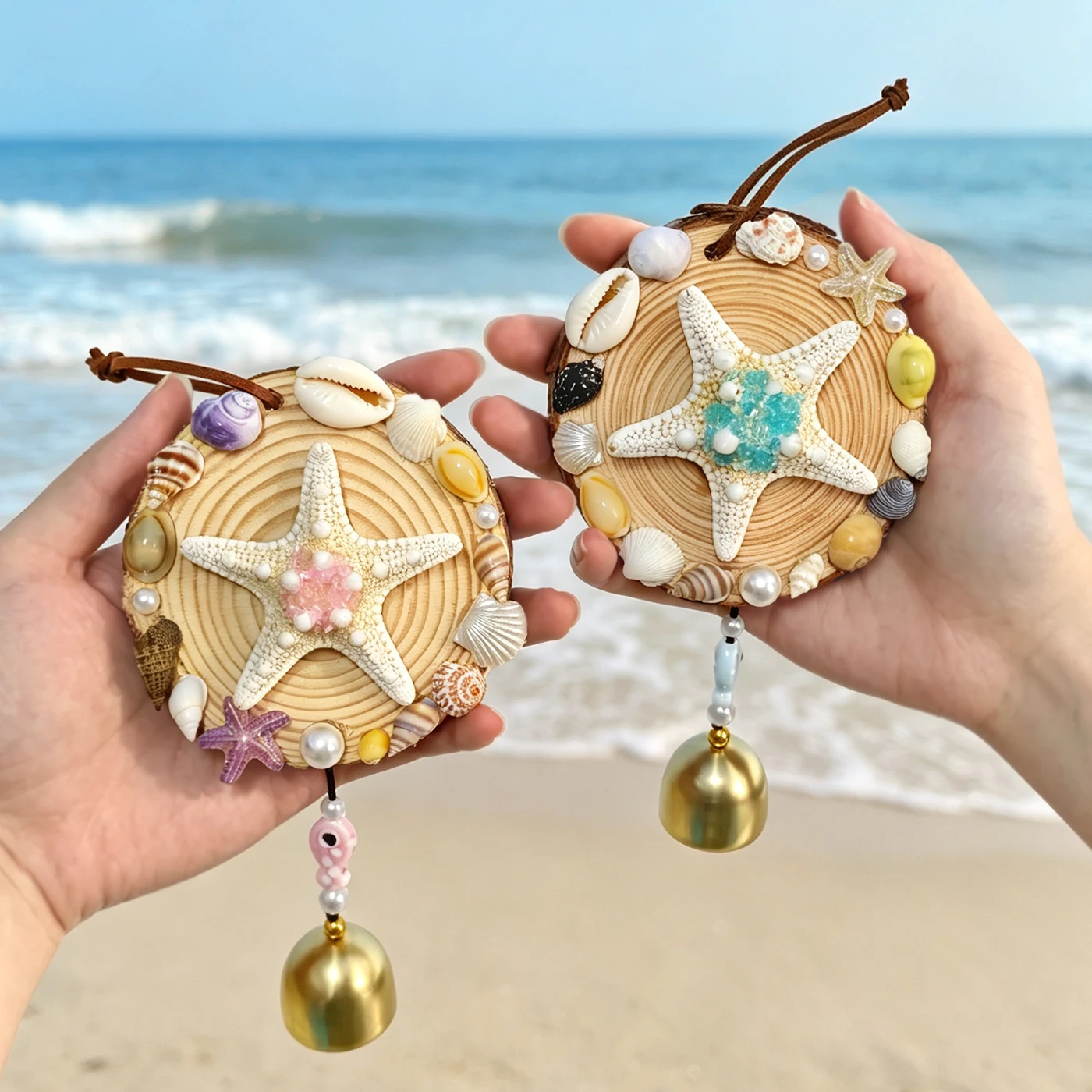 rotatable-starfish-fridge-magnet-natural-craftwork-wind-chime-travel-souvenir-creative-cultural-gift-for-kitchen-decor